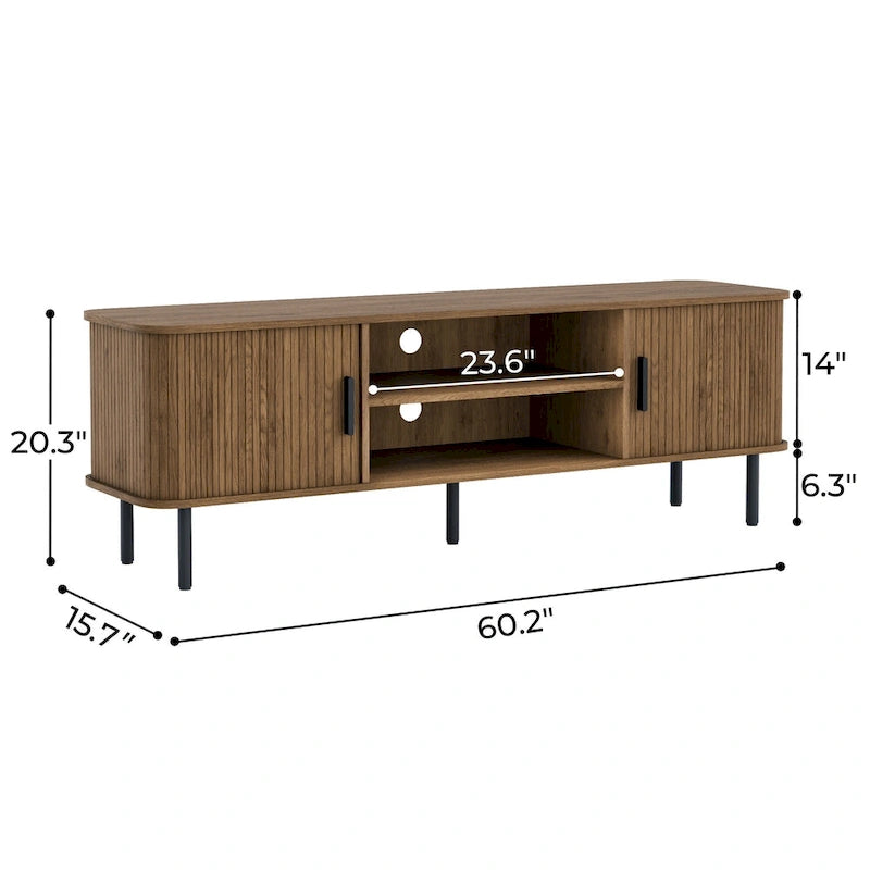 Tambour TV Stand Media Console for TVs Up to 55