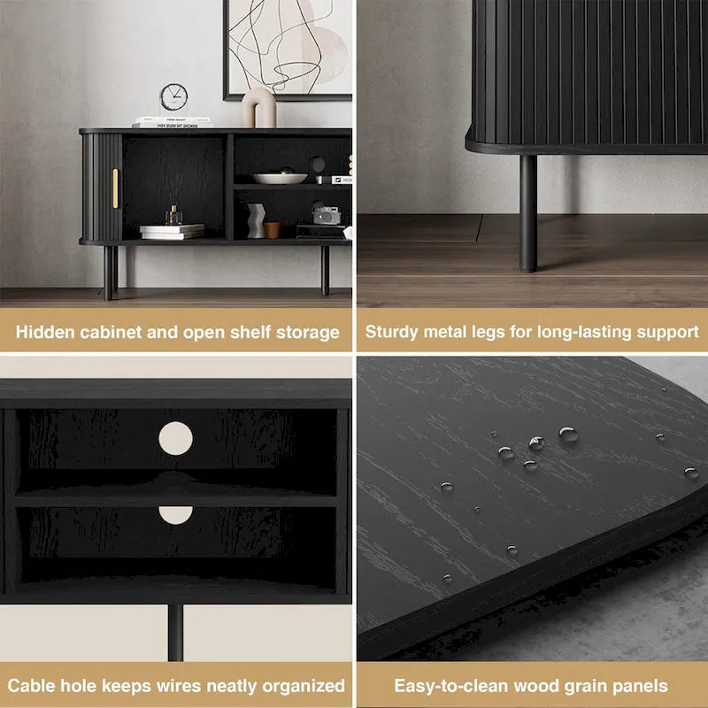 Tambour TV Stand Media Console for TVs Up to 55