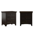 Varenna 3-Drawer Wood Modular Storage Nightstand with Charging Station