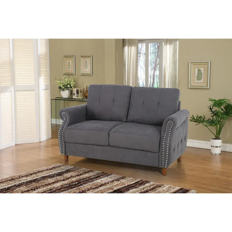 Bruce Nailhead Loveseat