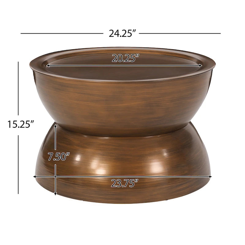 Minkler Iron Hourglass Coffee Table by Christopher Knight Home