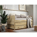 Pine Wood Twin Bed with Twin Trundle and 3 Storage Drawers