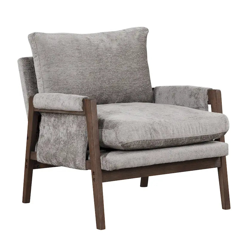 Roundhill Furniture Kelly Mid-Century Modern Velvet Accent Armchair
