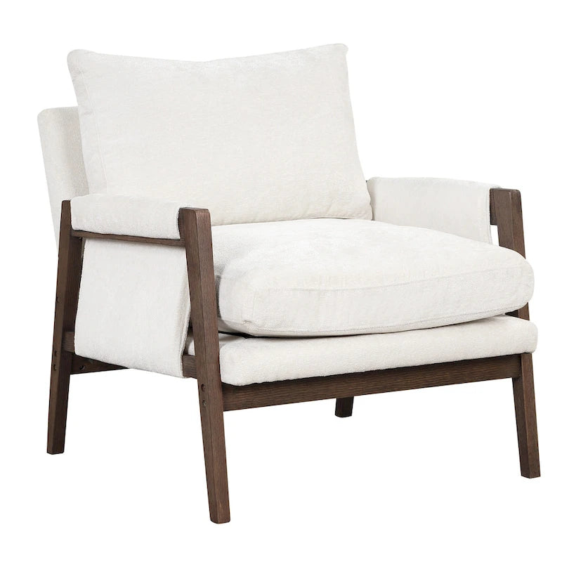 Roundhill Furniture Kelly Mid-Century Modern Velvet Accent Armchair