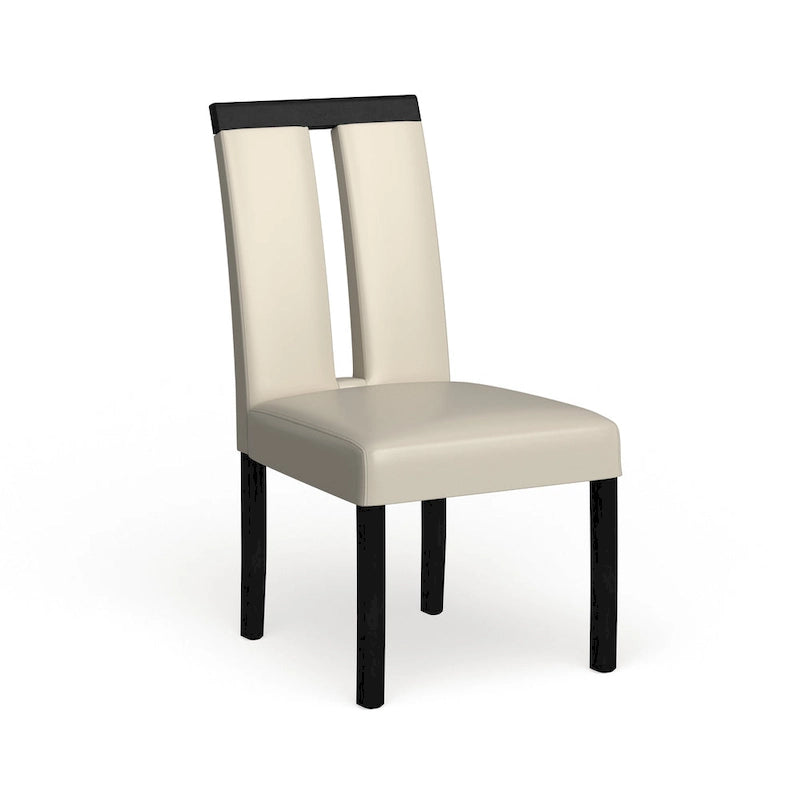 Lumina Modern White Upholstered Dining Chairs (Set of 2) by Furniture of America
