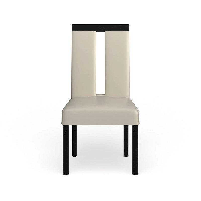 Lumina Modern White Upholstered Dining Chairs (Set of 2) by Furniture of America