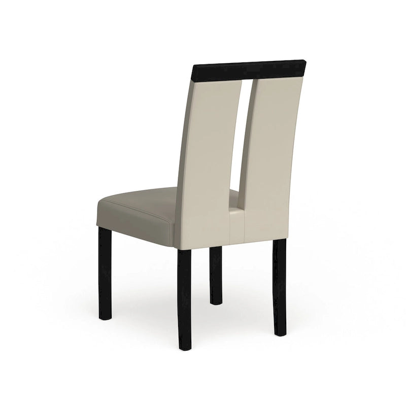 Lumina Modern White Upholstered Dining Chairs (Set of 2) by Furniture of America