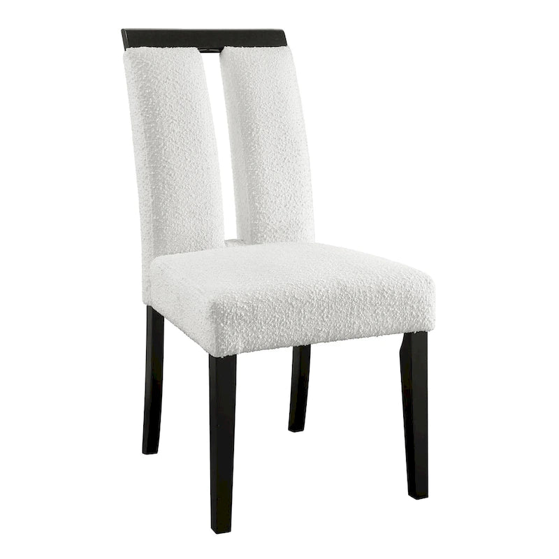 Lumina Modern White Upholstered Dining Chairs (Set of 2) by Furniture of America