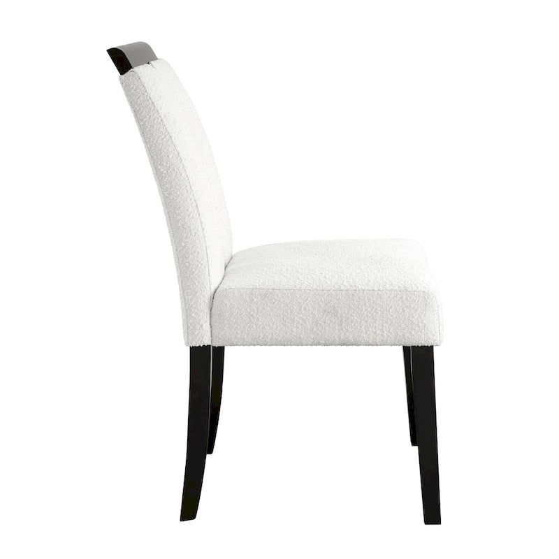 Lumina Modern White Upholstered Dining Chairs (Set of 2) by Furniture of America