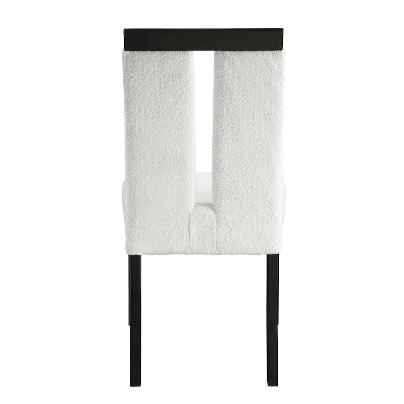 Lumina Modern White Upholstered Dining Chairs (Set of 2) by Furniture of America