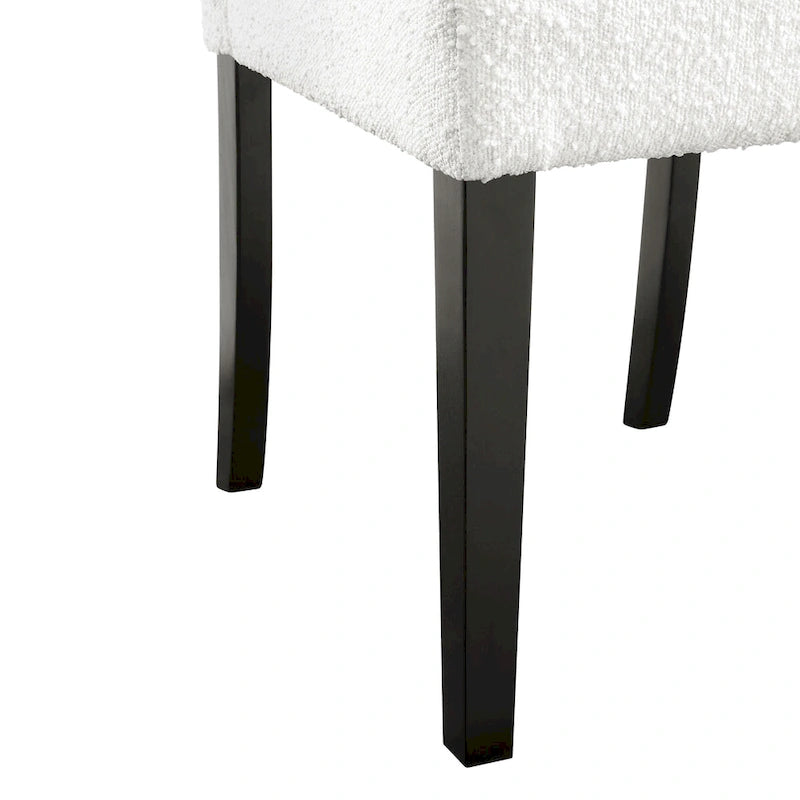 Lumina Modern White Upholstered Dining Chairs (Set of 2) by Furniture of America