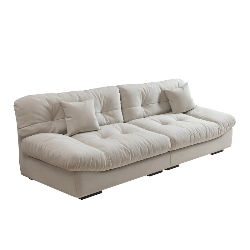 105 Suede Fabric Sectional Sofa Cloud Shape Couch for Living Room