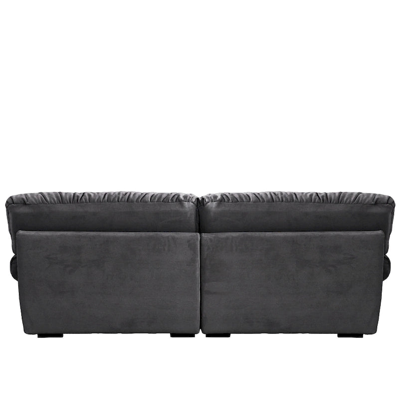105 Suede Fabric Sectional Sofa Cloud Shape Couch for Living Room
