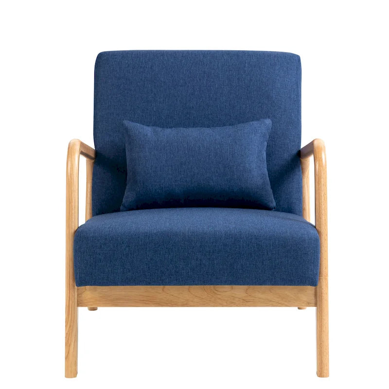 Upholstered Armchair Leisure Chair Accent Chairs Set of 2 with Pillow