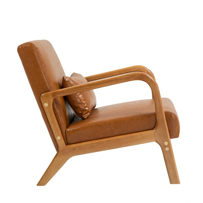 Upholstered Armchair Leisure Chair Accent Chairs Set of 2 with Pillow