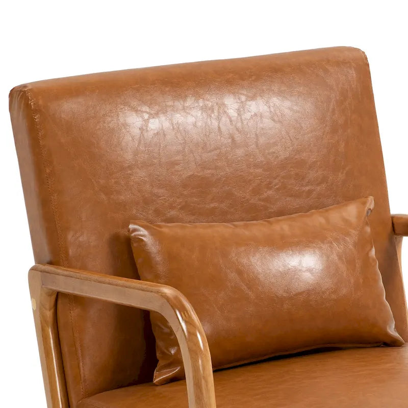 Upholstered Armchair Leisure Chair Accent Chairs Set of 2 with Pillow