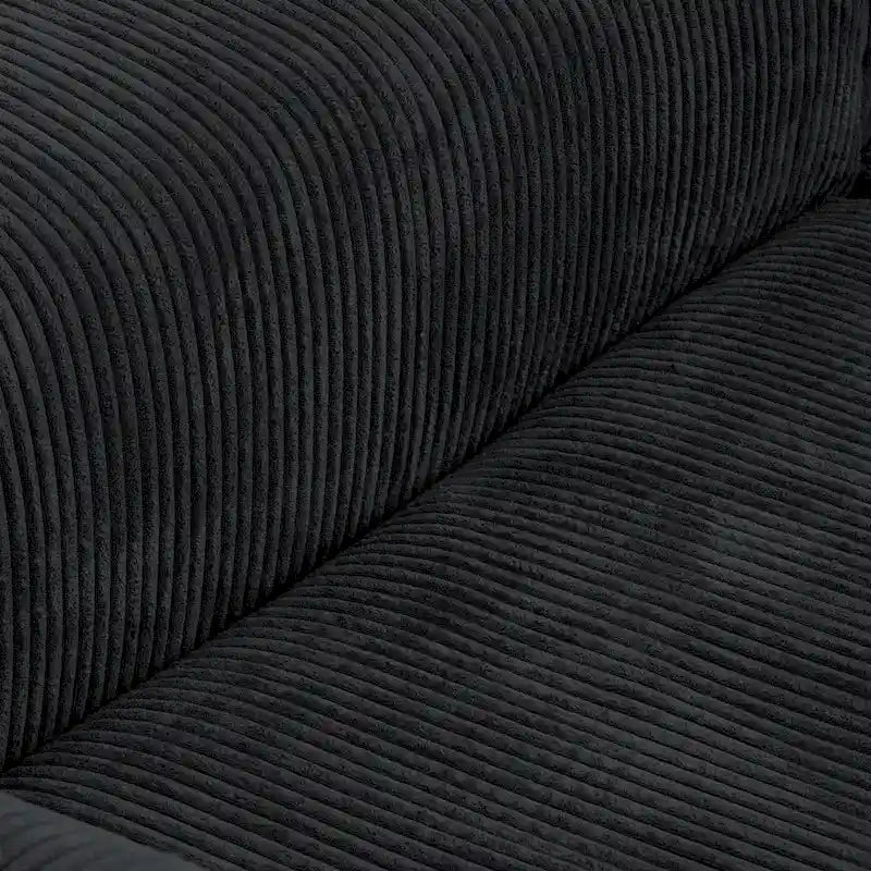 102 Oversized Corduroy Sectional Sofa Modern Wide Couch