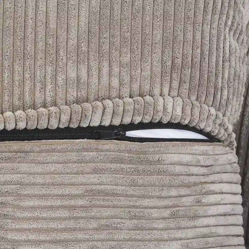 102 Oversized Corduroy Sectional Sofa Modern Wide Couch