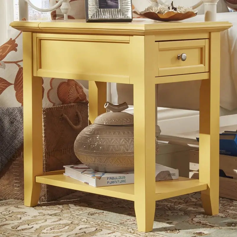 Zayden 1-drawer Side Table with Charging Station by iNSPIRE Q Bold