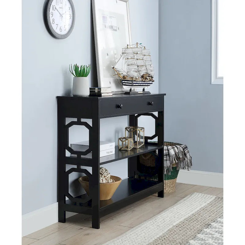 Convenience Concepts Omega 1 Drawer Console Table with Shelves