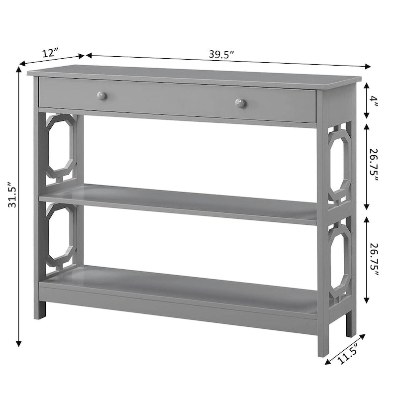 Convenience Concepts Omega 1 Drawer Console Table with Shelves