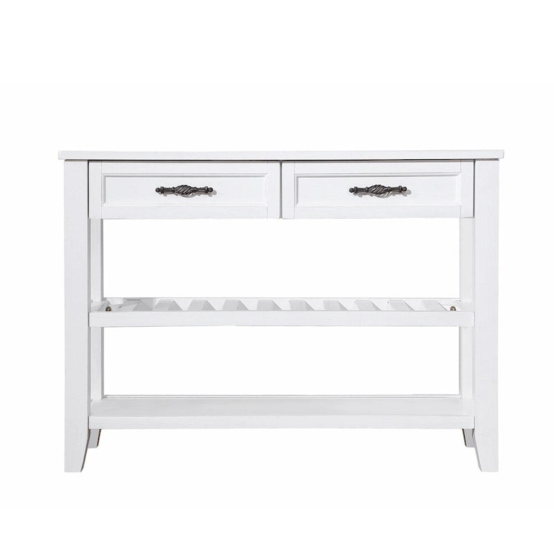 42 Console Sofa Table with Drawers and Tiers Shelves