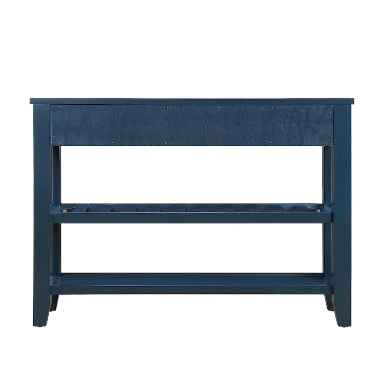 42 Console Sofa Table with Drawers and Tiers Shelves